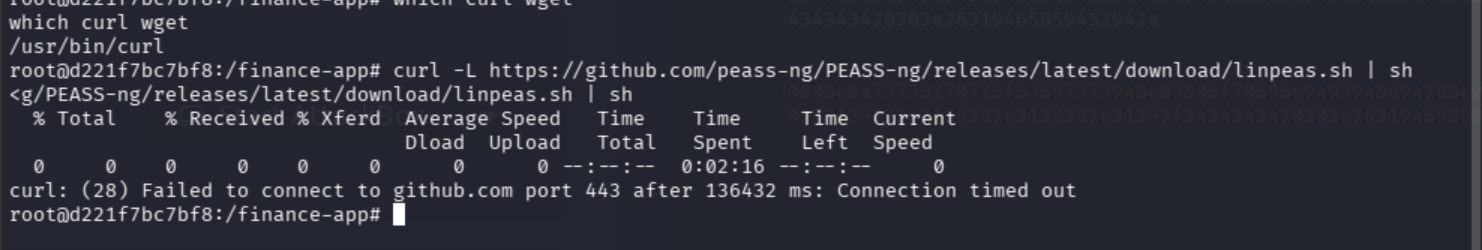 curl to github failing due to no outbound internet